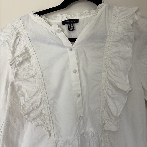 New Look Ivory Ruffle Top - Picture 4 of 5